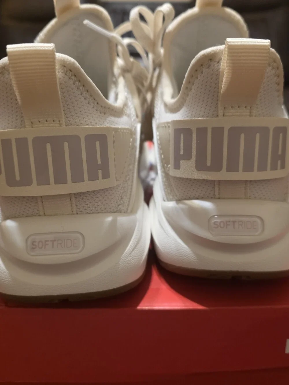 Puma Women's Cream Running Sneakers.
